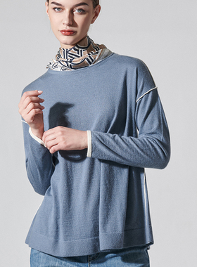 柯罗芭冬季专柜同款H型圆领打底毛衫  HR9468G ￥3490