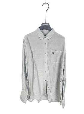 柯利亚诺春秋专柜同款豆灰色H型百搭商务衬衫  CW3397D ￥5880