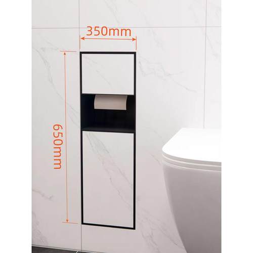 卫生间嵌入式垃圾桶304不锈钢隐藏式瓷砖马桶金属内嵌纸巾盒壁龛