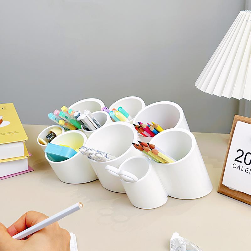 BON大容量斜插式笔筒收纳盒办公室桌面轻奢简约儿童学生书桌平替