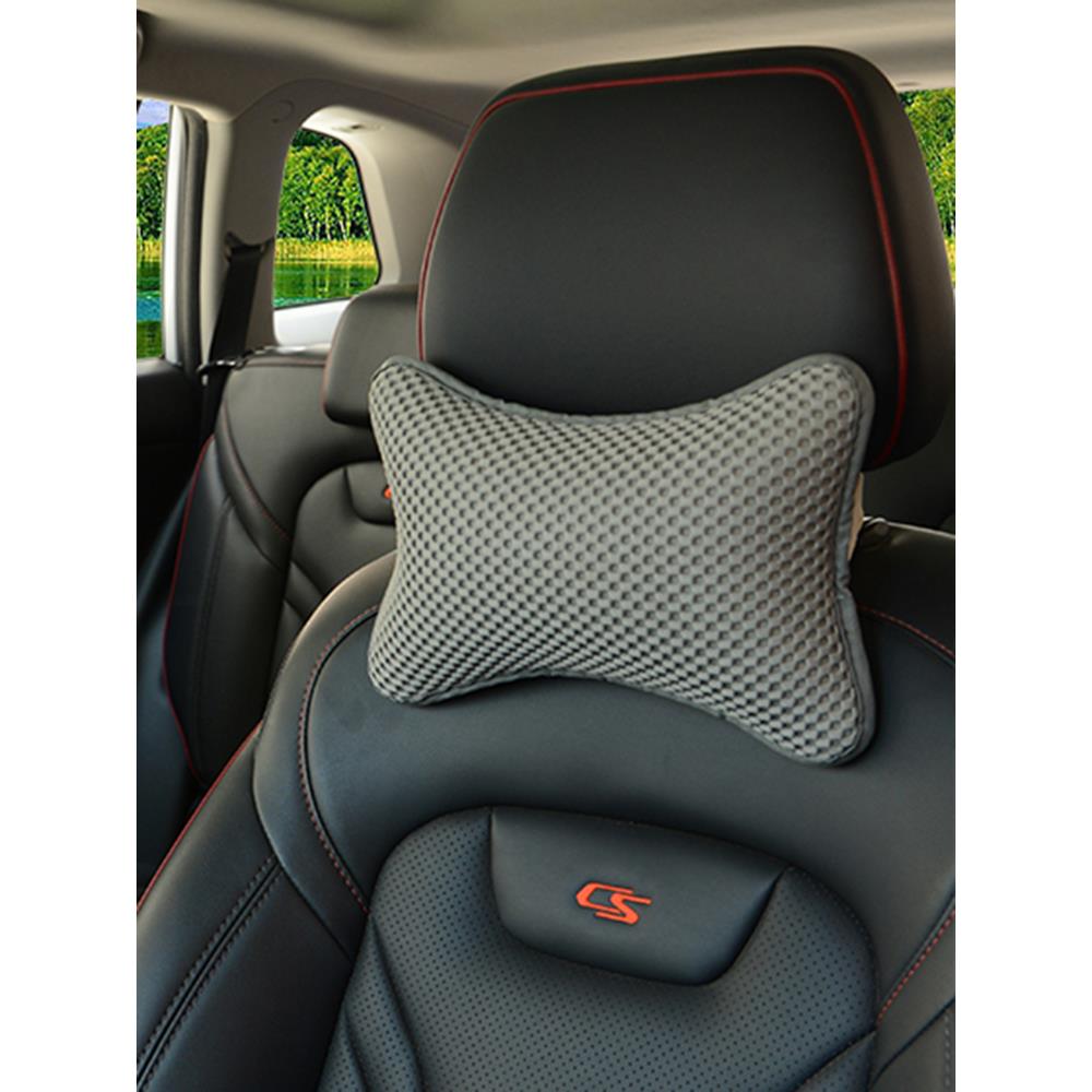 汽车冰丝头枕护颈枕车用靠枕一对装夏季车座椅枕头透气内饰车用品