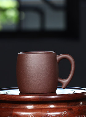 紫砂杯提把纯手工主人杯单杯紫泥紫砂杯子功O夫茶具小口杯茶碗茶