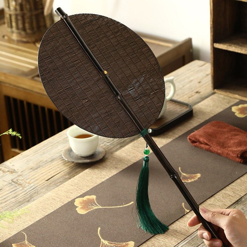 手工编织竹扇团扇古风汉服宫扇可卷曲便携腰扇折叠T扇中式夏季纳,居家日用,扇子,淘宝优惠券,粉丝福利购,淘宝优惠卷