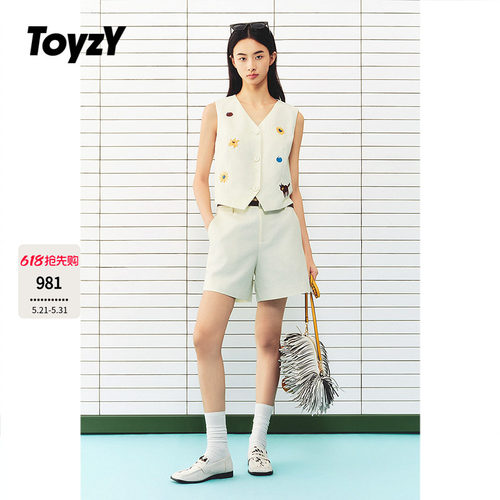 ToyzY2026夏季新款趣味刺绣马甲背心女上衣ZC36201460