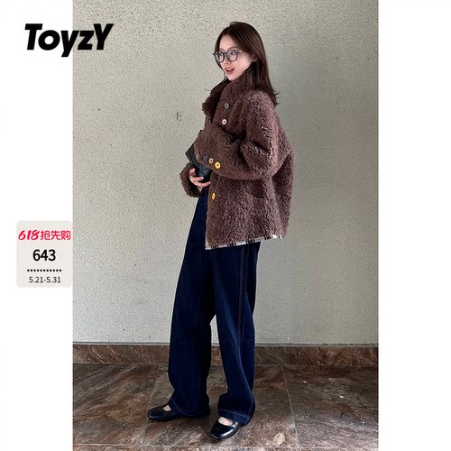 ToyzY 原色直筒牛仔裤女显瘦日本三醋酸混棉2025秋新款ZC35320290