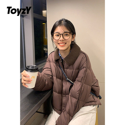 ToyzY90白鸭绒美拉德短款羽绒服