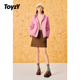 售完不补 ToyzY真丝混纺菱格绗缝连帽仿棉服外套女短款