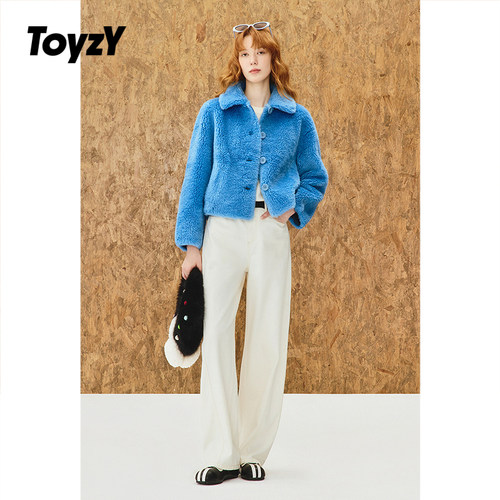 ToyzY多巴胺羊羔毛绒短外套女100羊毛2025冬季新款ZC35510300
