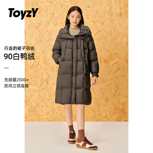 ToyzY高克重保暖长款90绒羽绒服