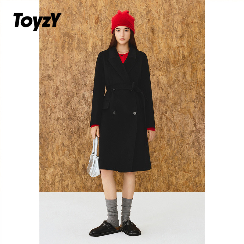 ToyzY 澳洲羊毛山羊绒大衣女西装领毛呢外套2025冬新款ZC35580200,女装/女士精品,毛呢外套,淘宝优惠券,粉丝福利购,淘宝优惠卷