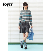 新款 时尚 简约撞色条纹针织衫 ToyzY2026春季 开衫 ZC36106780