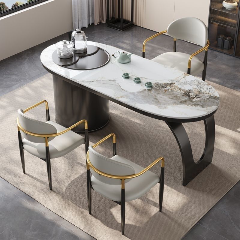 岩板茶桌椅组合意式套装茶台客厅茶桌一体家用阳台轻奢功夫泡茶几