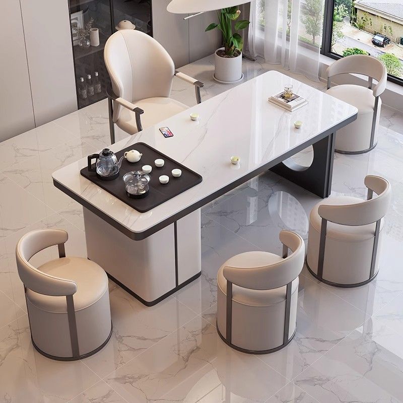 茶桌一体一整套轻奢岩板茶桌椅组合阳台办公室客厅家用小茶几茶台