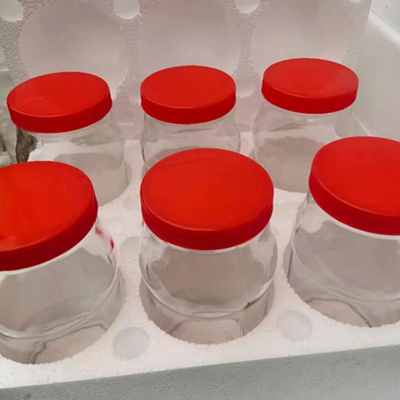 现货速发玻璃瓶带塑料盖圆形泡菜蜂蜜空瓶子级大容量密封罐分装瓶