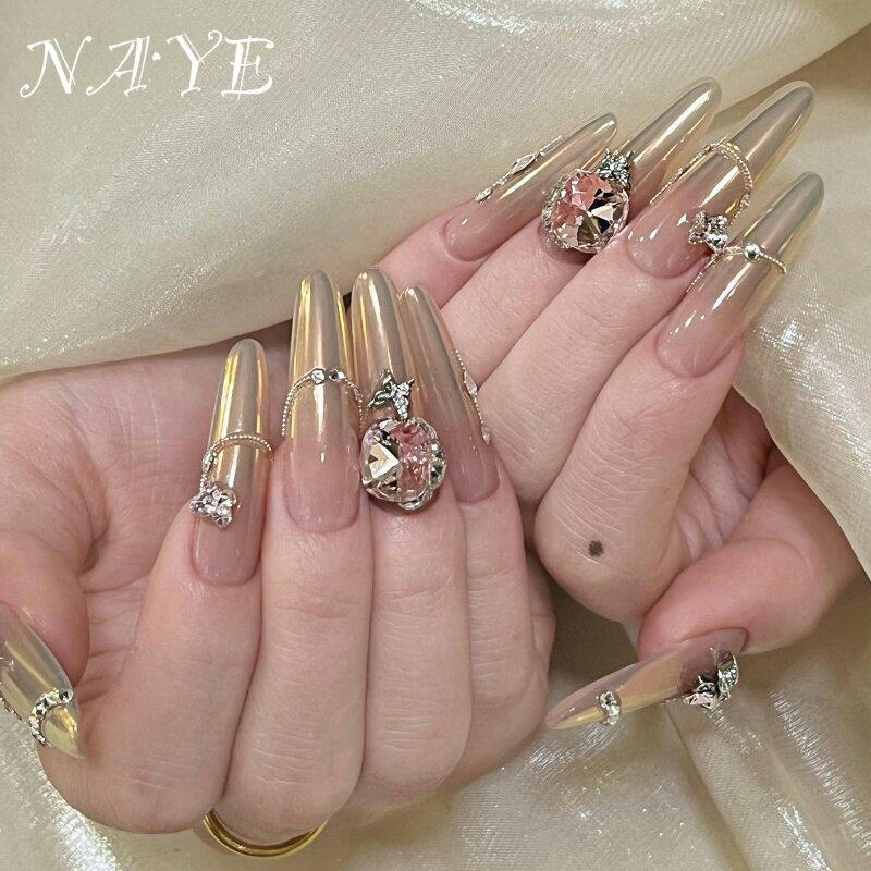 NAYE穿戴甲美甲纯手工定制裸穿戴甲/甲片