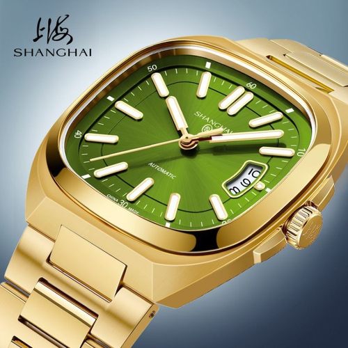 【新品】上海手表男全自动复古高级夜光防水机械表旗舰正品SH018
