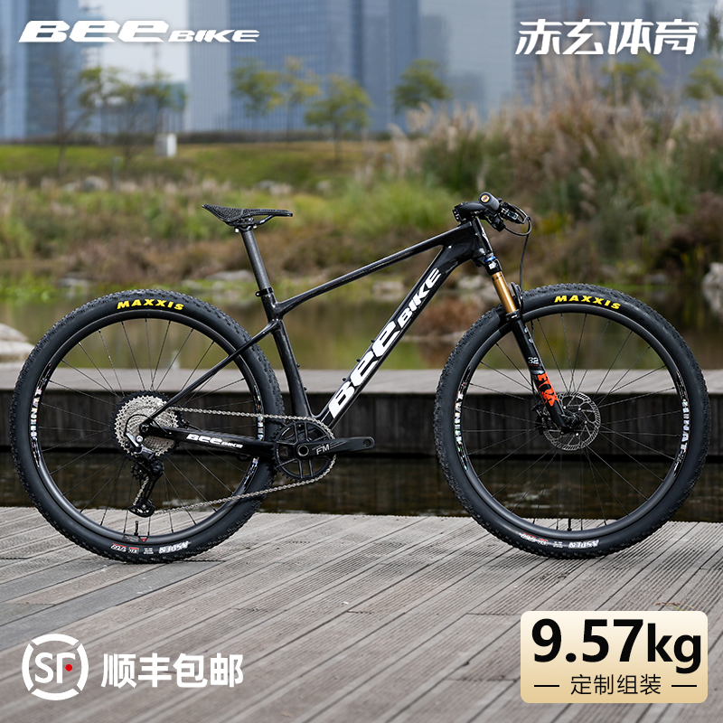 BEEBIKE碳纤维山地越野避震自行车定制组装超轻整车单盘9.75kg