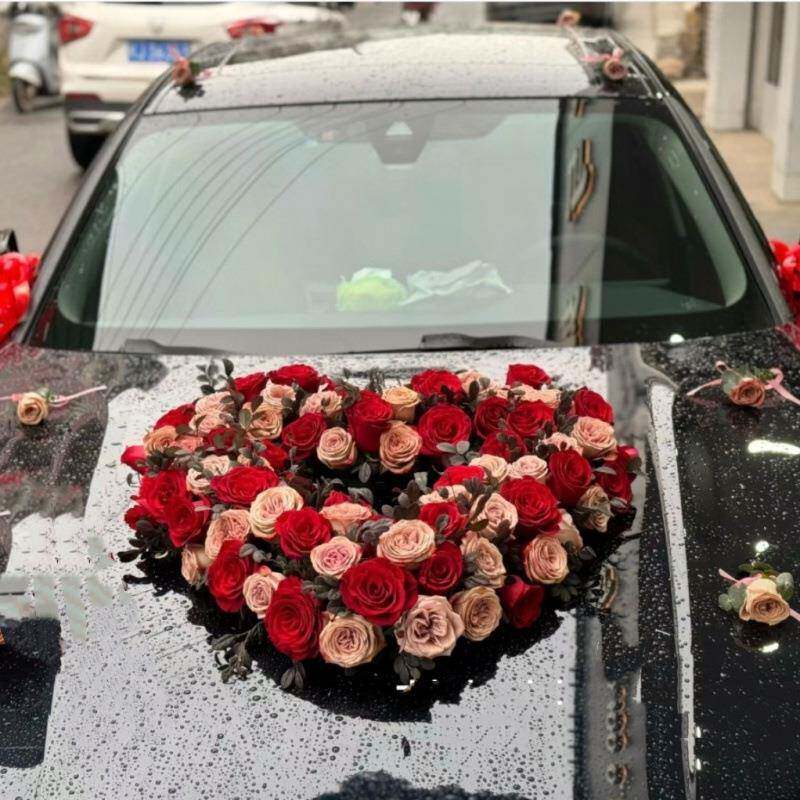 主车ByTzeA7G装饰迎车花车婚队大v型卡布奇诺亲大气头新娘婚礼中