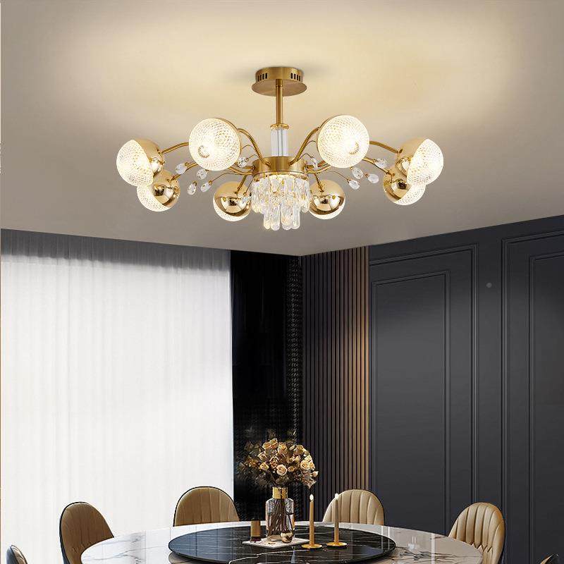 水晶吊灯客厅款灯简约代JLQ大厅吊灯铜202现5新全色轻奢卧室餐厅