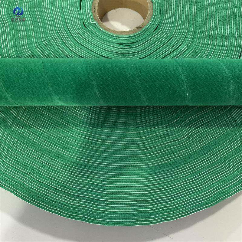 72羊绿绒包辊带自粘毛背胶绿绒卷不掉毛绿布绒糙面带辊筒防滑打绒