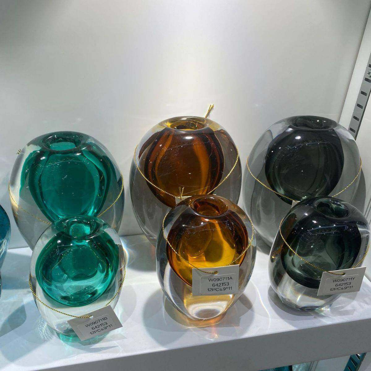 EPP琉璃花瓶创意简约代轻插奢客厅玄关装家居现软装花玻璃饰品摆