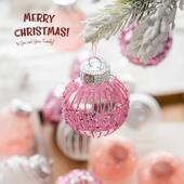 圣诞圣274树装 饰扮粉色挂饰挂件诞节装 品圣诞球空心明球场景布置