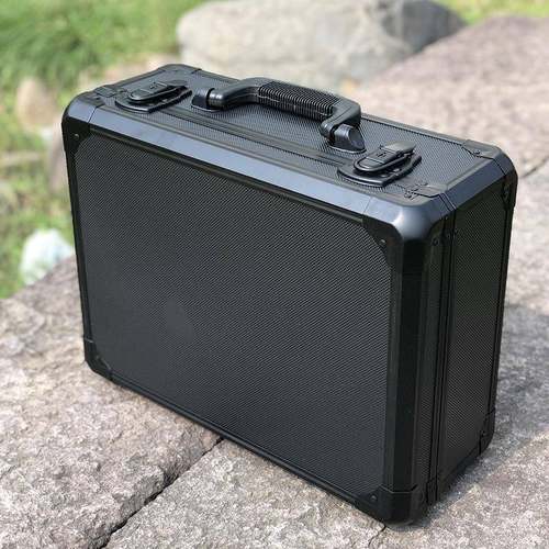 货仪号黑ZJA色铝合金手提工具箱器设备样品展示现箱大配海绵模型
