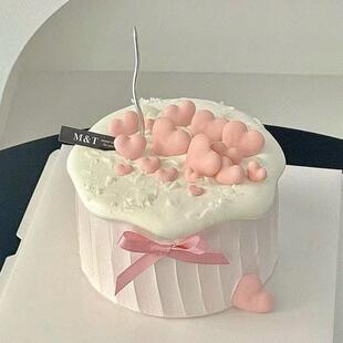 仿模型新糕款网蛋红818蝴蝶结蜡烛公主爱心真橱窗摆件