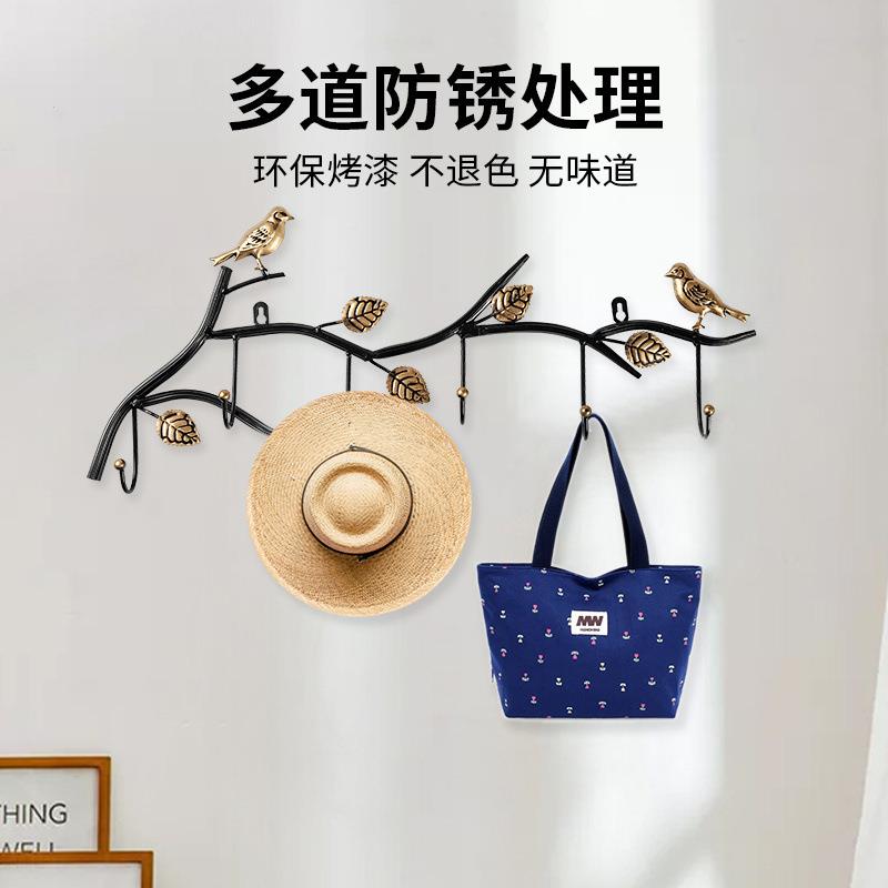 墙壁挂钩挂衣架卧室门后粘贴衣帽钩玄关钩入户墙挂上衣al装饰壁挂