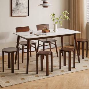 实木子叠EUR凳叠餐凳圆凳板凳家用创意餐桌凳凳吃高饭叠乐圆凳子