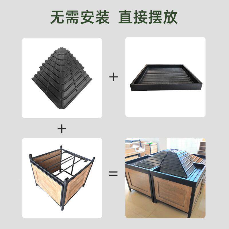 菜超市生水鲜果假底堆头塑料托盘附无品牌/件蔬斜货架面陈列展示