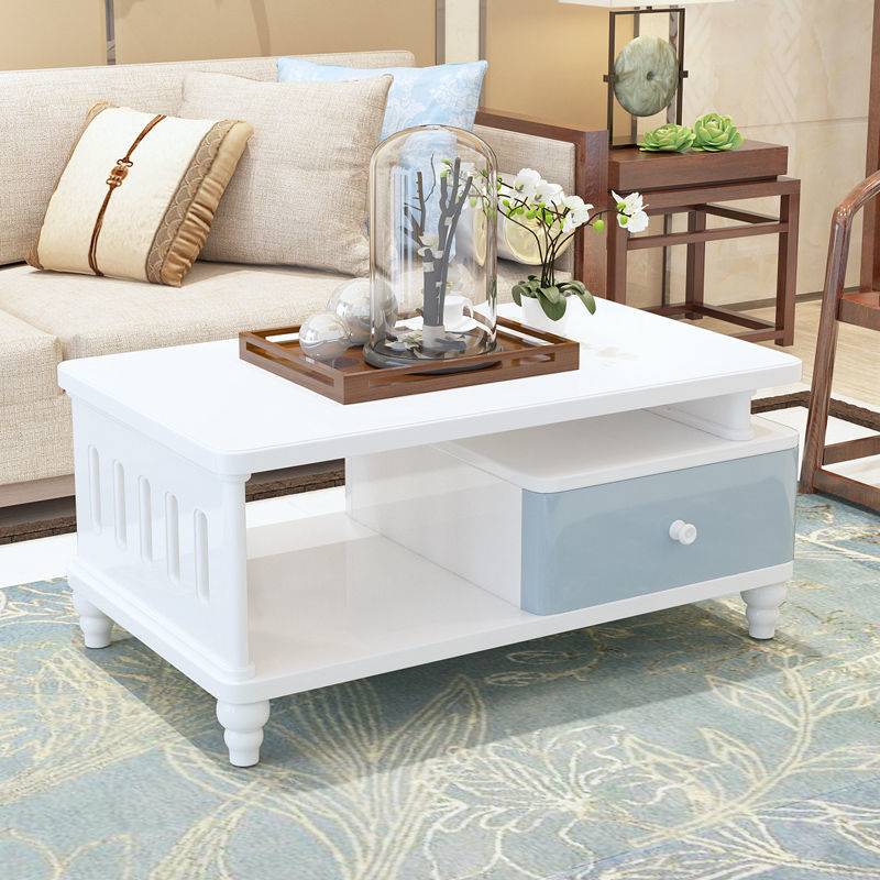 简约实木茶几客厅家用餐桌电视柜组合现代小户型原木茶几跨境贸易