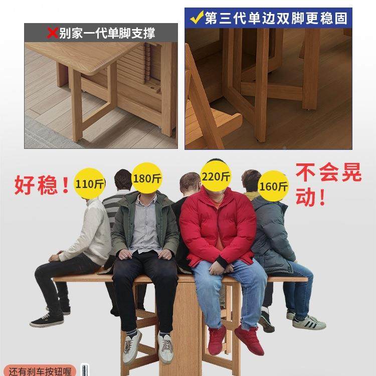 餐日式T2021-K折叠餐边柜一可伸缩桌带轮小户型靠墙原木色体岛台B,商业/办公家具,餐桌椅系列,淘宝优惠券,粉丝福利购,淘宝优惠卷