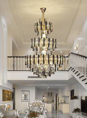 复式楼大15981吊灯轻奢别墅客大灯酒店堂挑空吊简约后现代楼梯厅