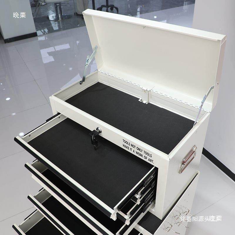 网发红全不锈钢理发店工美具柜发廊店美发储物柜剪发台柜子镜LXF