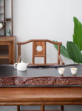 茶盘木家用205新款轻奢纹高档整块黑檀纹65907茶海茶台2大号实花