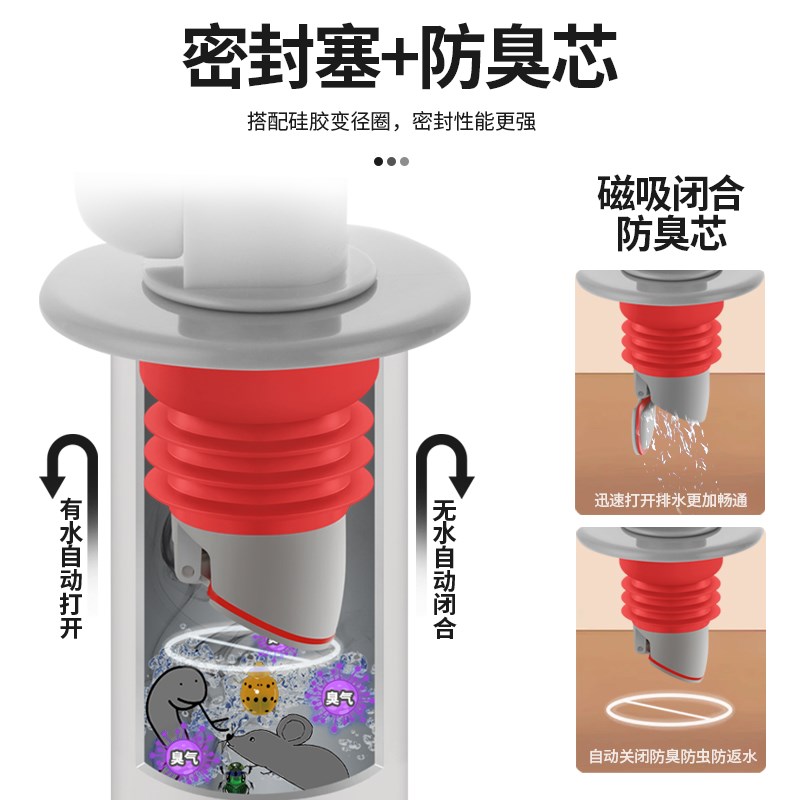 速发茶盘下水排水管防臭神器接头配件茶几排水延长硅胶软管可调节