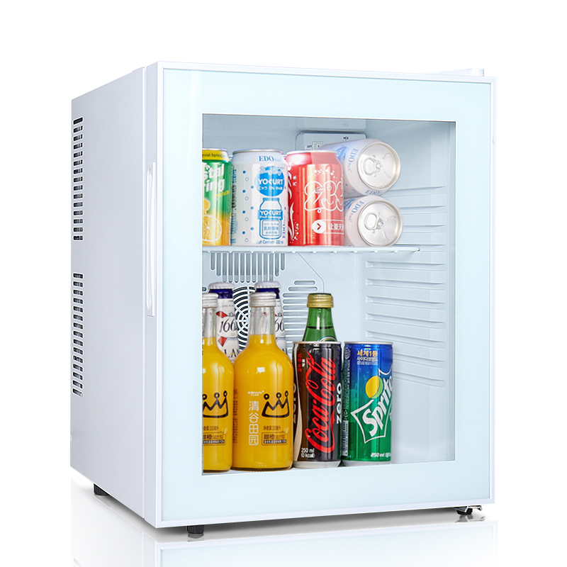 现货速发酒店客房用小冰箱透明家用冷藏保鲜展示柜迷你小型茶叶化