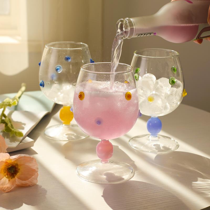 小清新简约创意玻璃矮脚玛格丽特酒杯香槟杯网红气泡酒杯冷饮品杯
