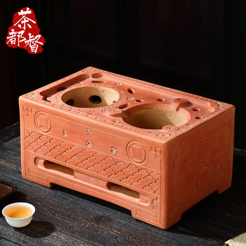 童文宋大号双炉柜闽西副榜炉红泥小火炉炭火炉功夫煮茶炉炭炉碳炉