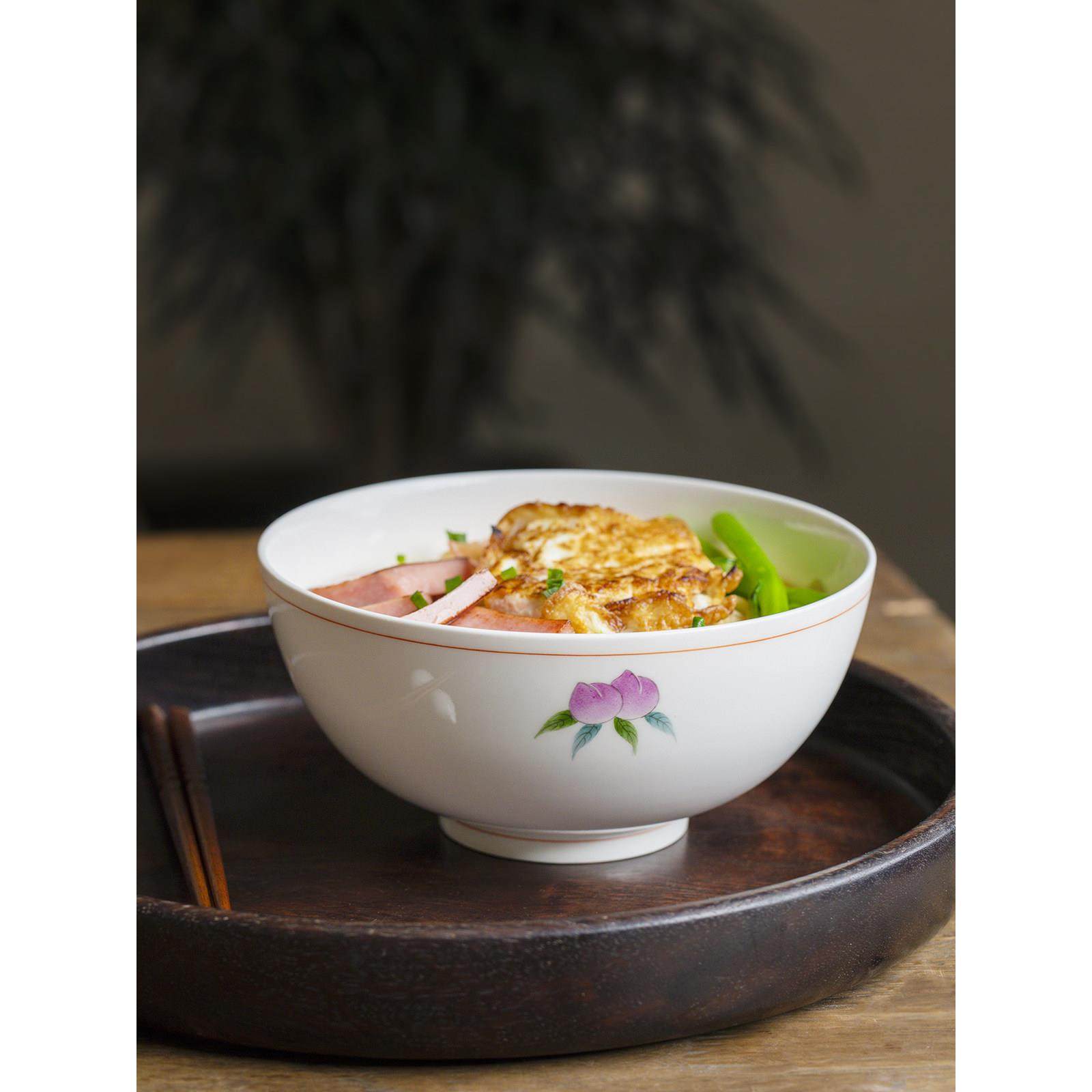 曼叙陶瓷7寸汤面碗家用2025新款泡面碗大容量赋彩景德镇喜庆餐具,餐饮具,泡面碗,淘宝优惠券,粉丝福利购,淘宝优惠卷