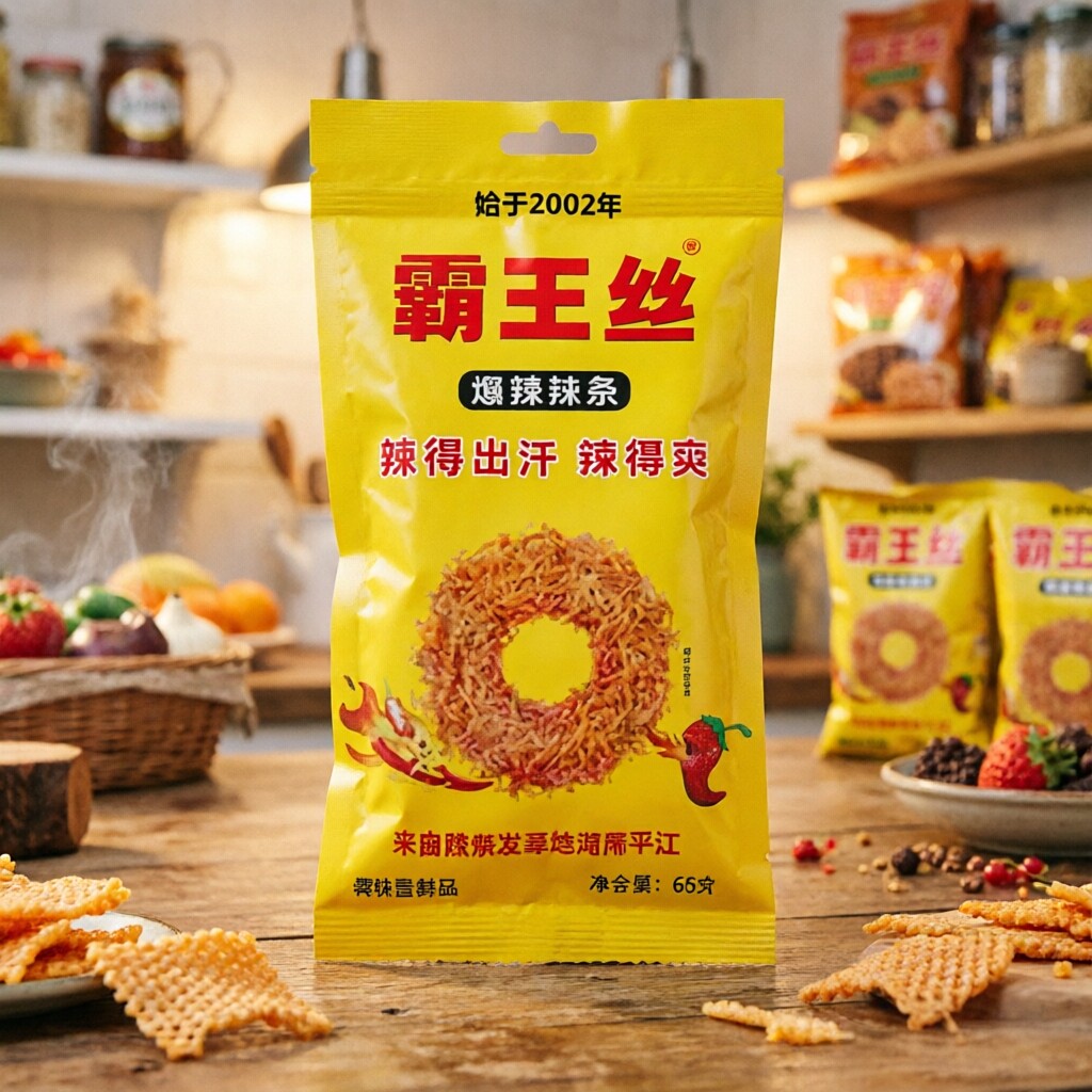 霸王丝爆辣辣条65g大包独立装香辣过瘾办公室/追剧解馋休闲零食图片