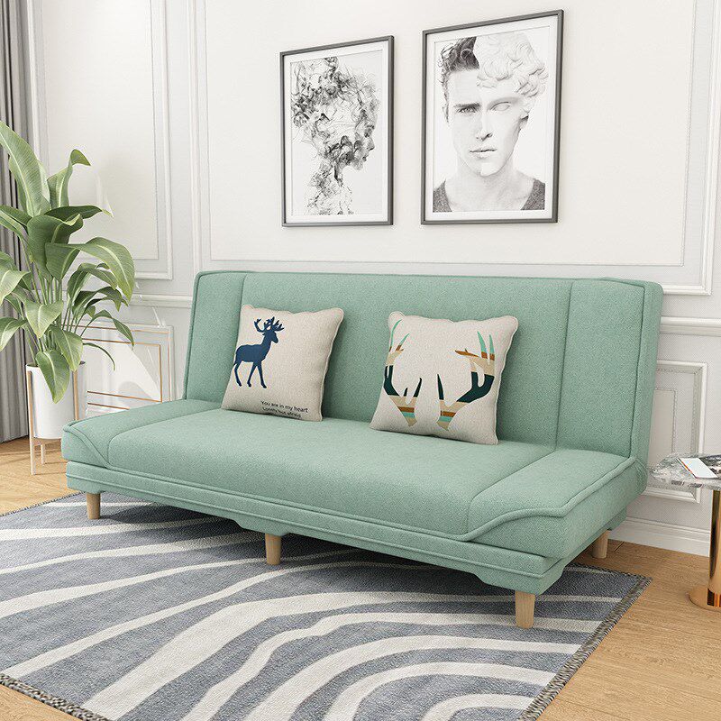 现货速发小户型客厅布艺整装沙发简约经济型款租房可折叠沙发床木
