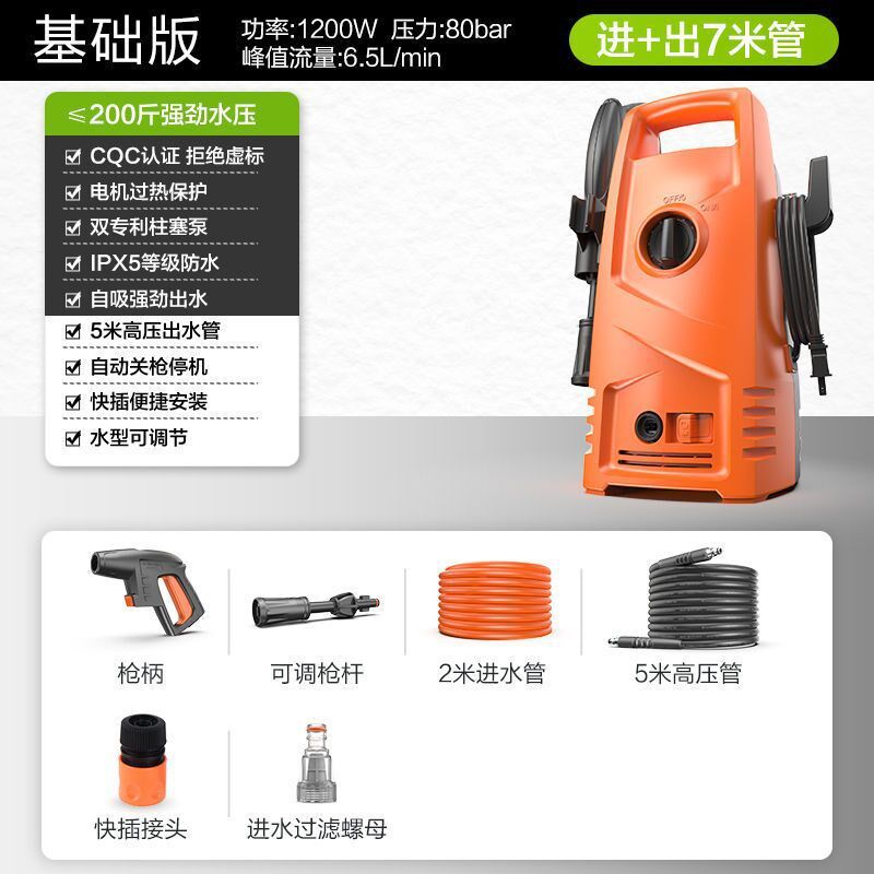 现货速发绿田高压洗车机家用220v水泵全自动清洗机便携式水枪抢大