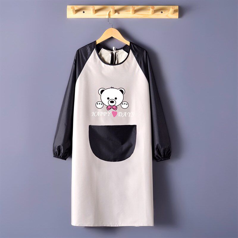 现货速发店洗澡衣服围裙师工作服防水防毛罩衣长袖猫咪批
