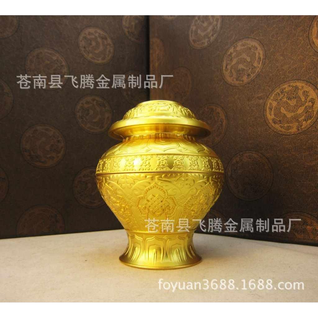 新品精工 用品 镀金吉祥八宝 八吉祥宝瓶 铜 如意宝瓶