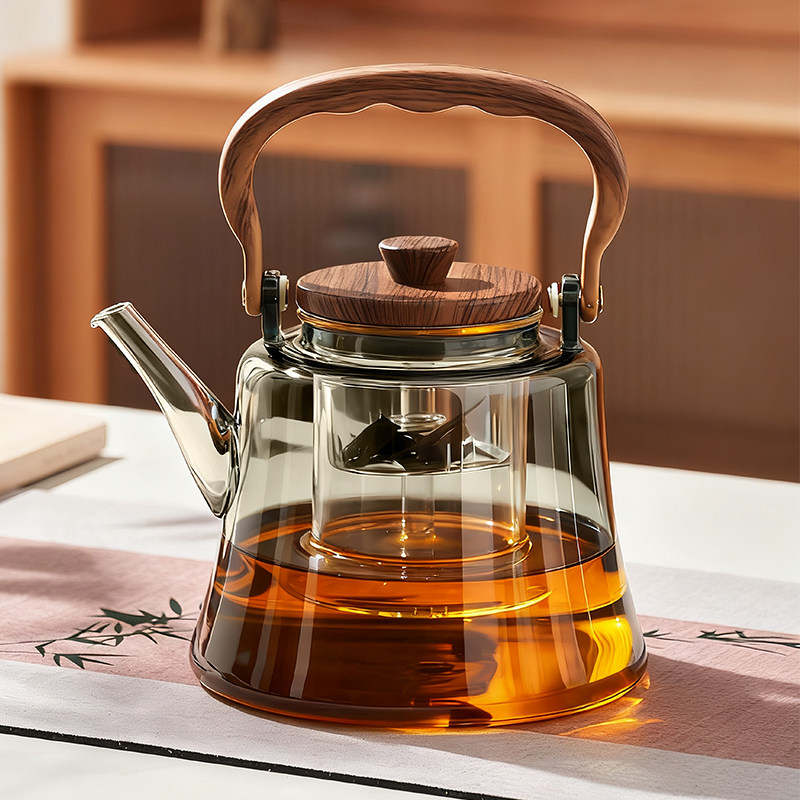 玻璃煮茶壶明火电陶炉围炉专用烧水提梁壶2025新款家用耐热泡茶器