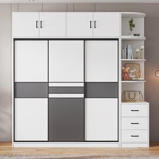 包安衣装衣柜家用卧室推拉网红子结实耐用出租房柜屋木cJj3Ssew质