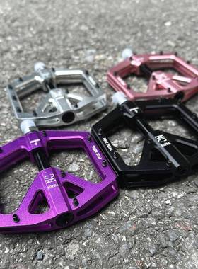 通山地车脚踏板铝合ZAP金土宽大防滑三培林轴承坡车自行车脚用配