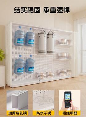 洞板衣帽柜一属体卧室家用简易QSV组装金框架衣间防尘帘挂衣柜洞